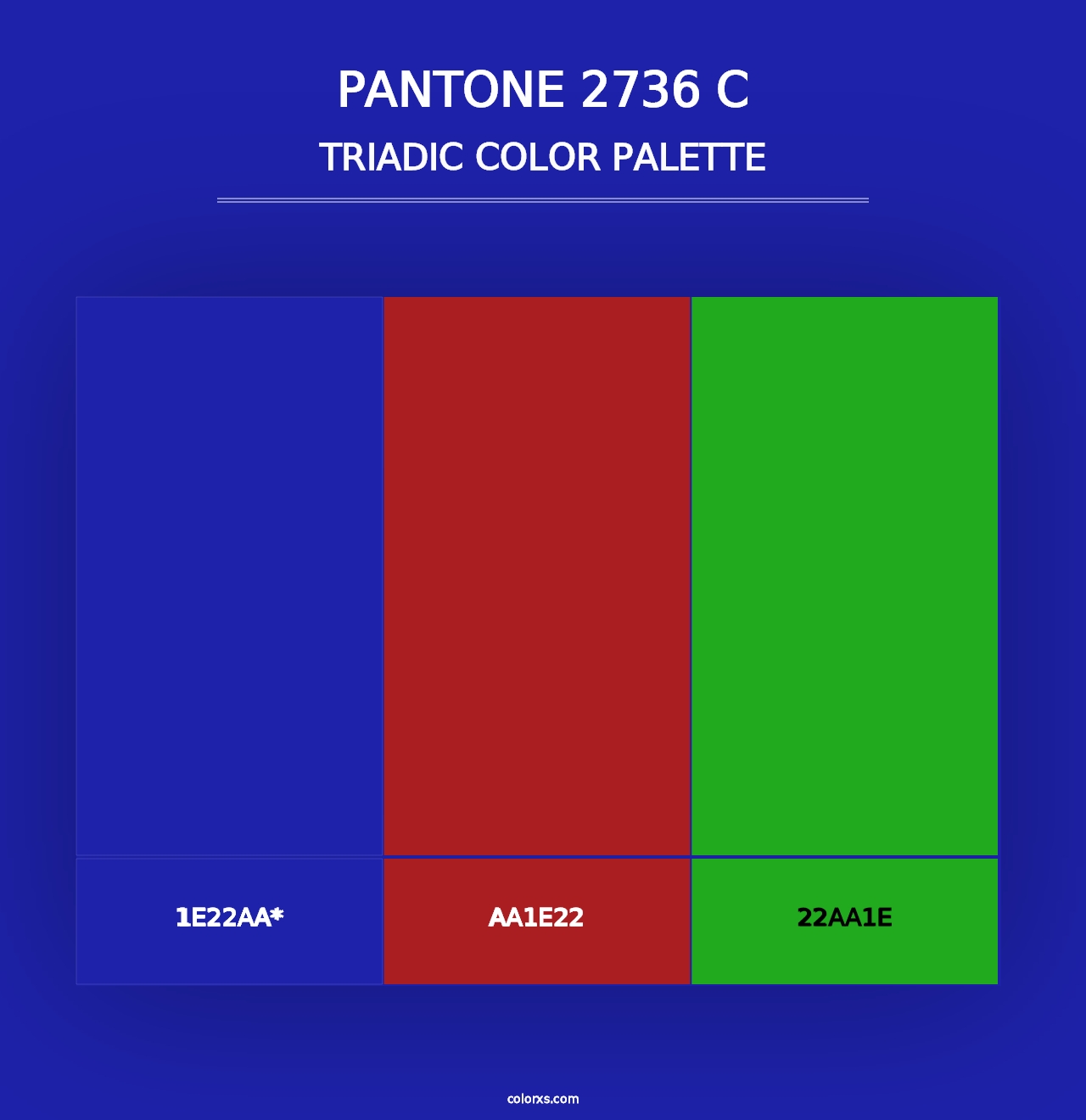 PANTONE 2736 C - Triadic Color Palette