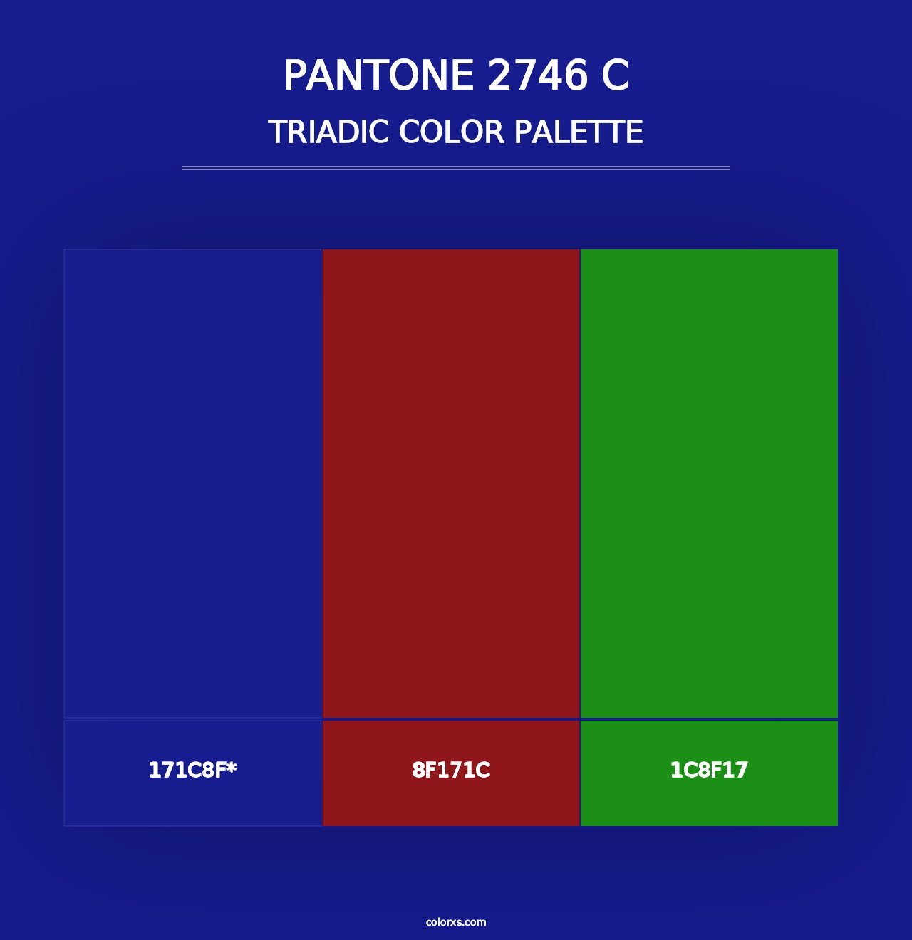 PANTONE 2746 C - Triadic Color Palette