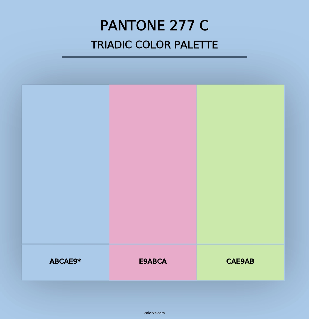 PANTONE 277 C - Triadic Color Palette