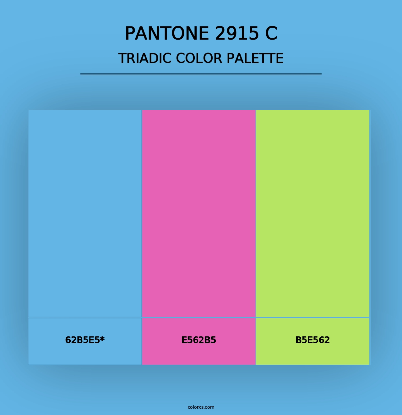 PANTONE 2915 C - Triadic Color Palette