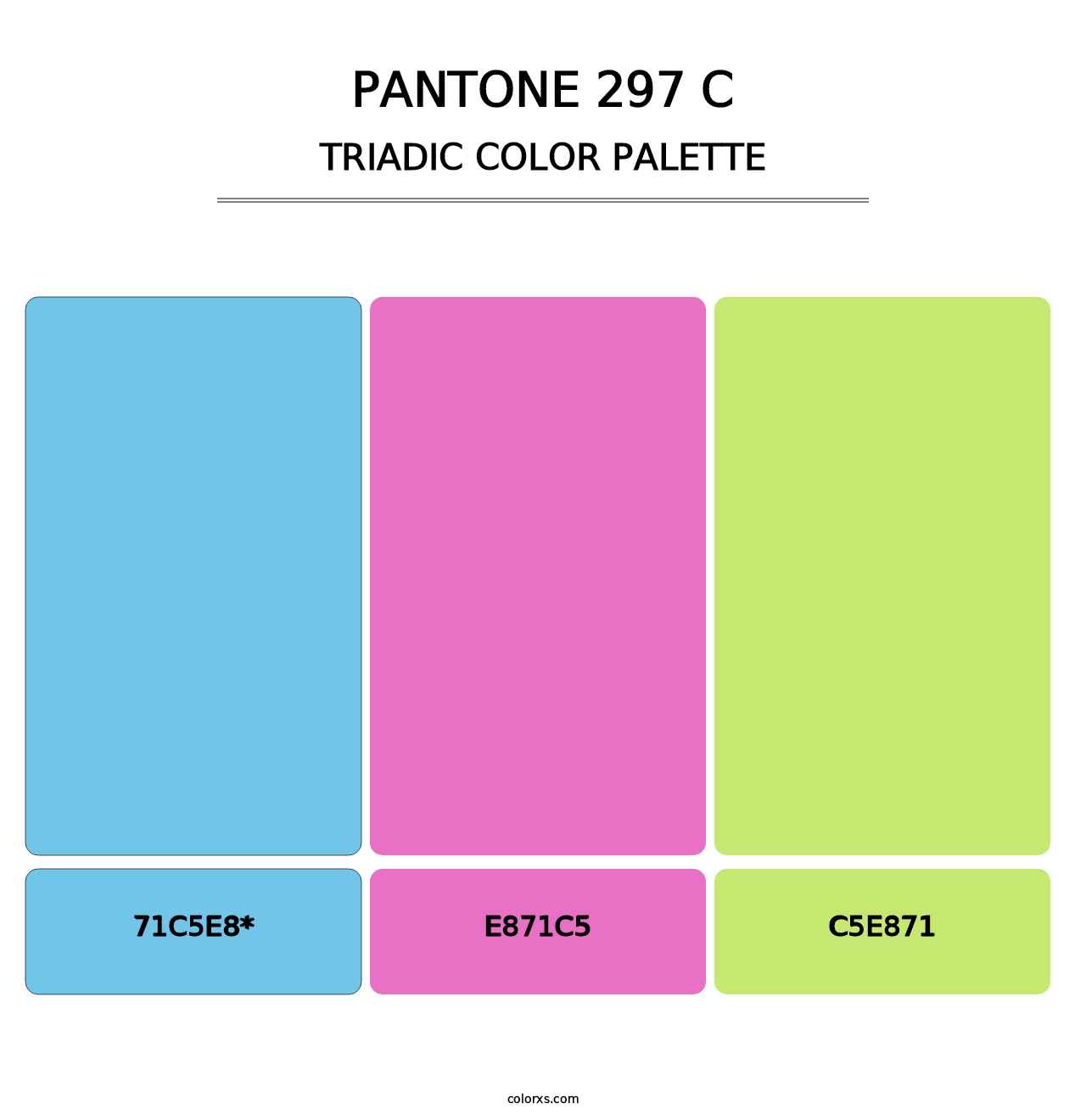 PANTONE 297 C - Triadic Color Palette