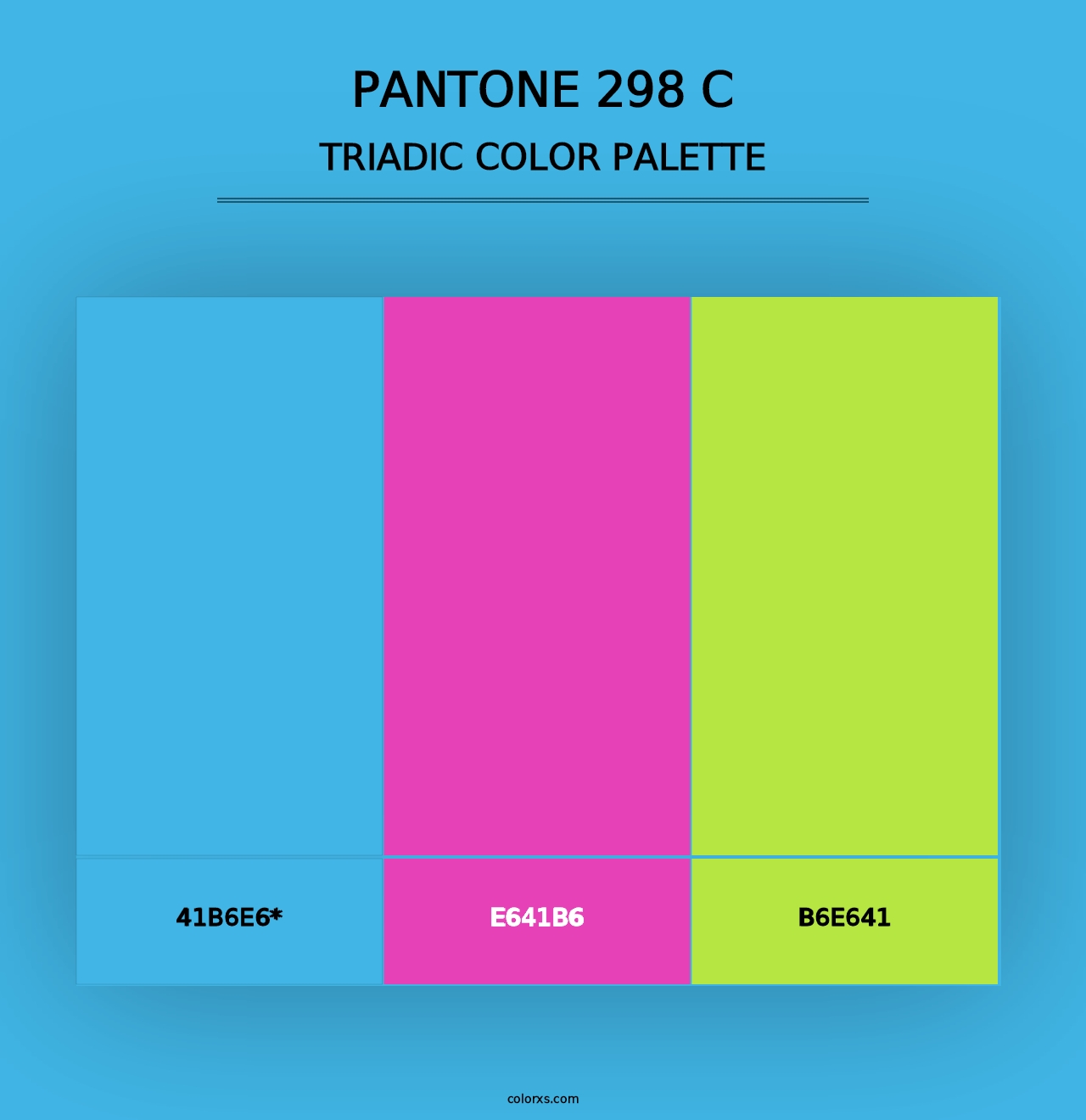 PANTONE 298 C - Triadic Color Palette