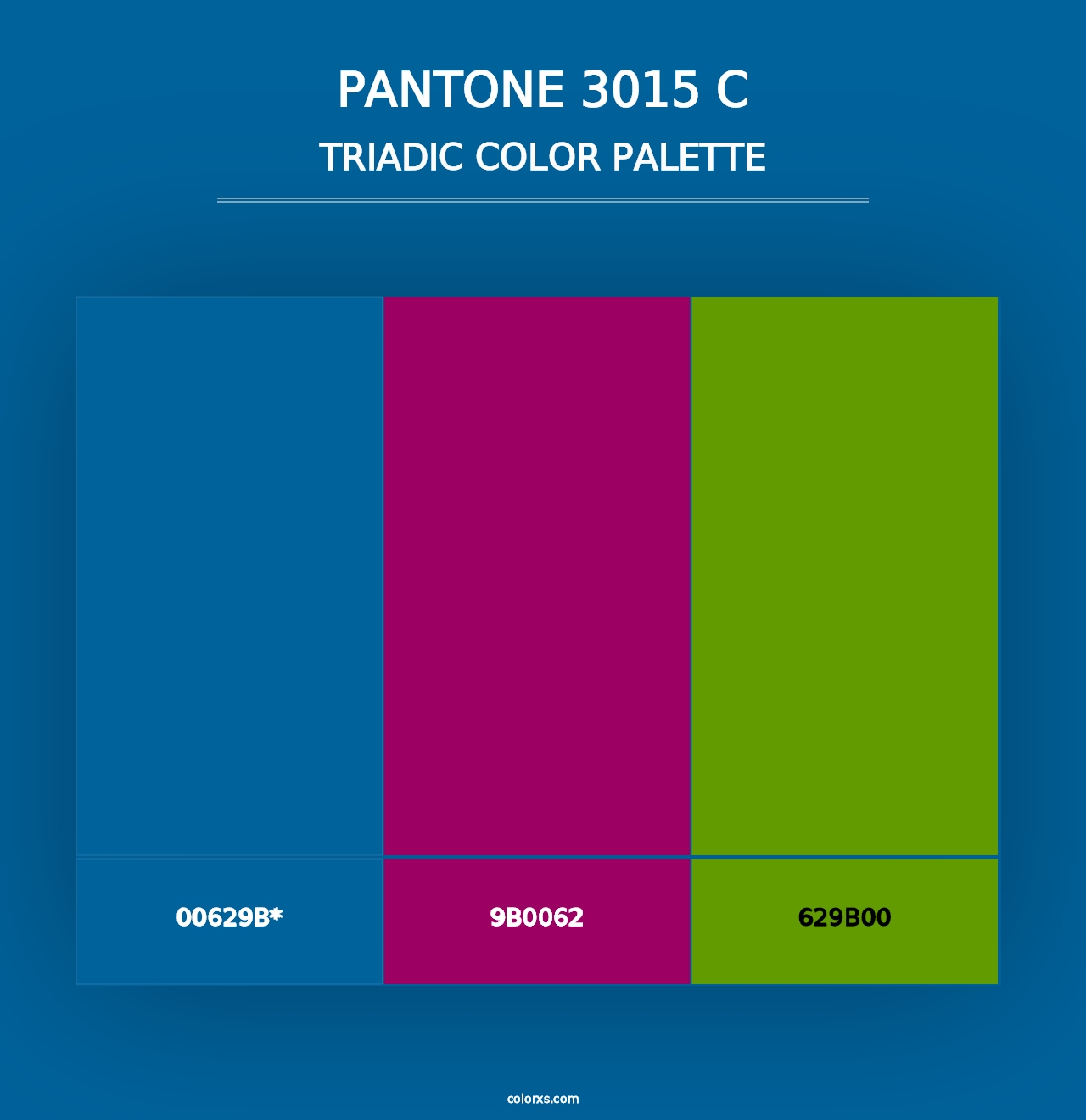 PANTONE 3015 C - Triadic Color Palette