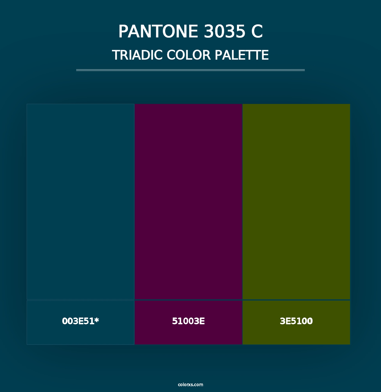 PANTONE 3035 C - Triadic Color Palette