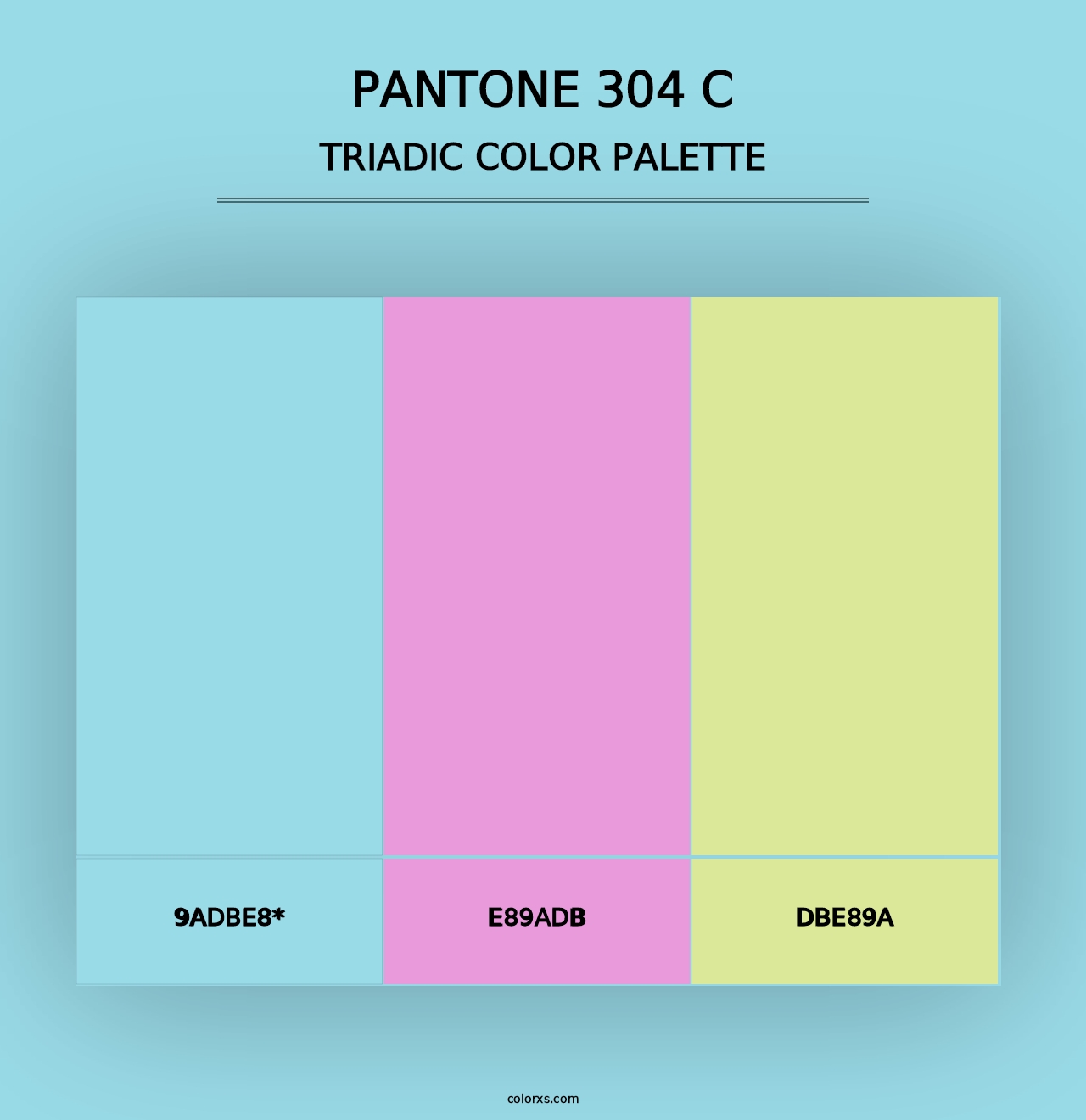 PANTONE 304 C - Triadic Color Palette