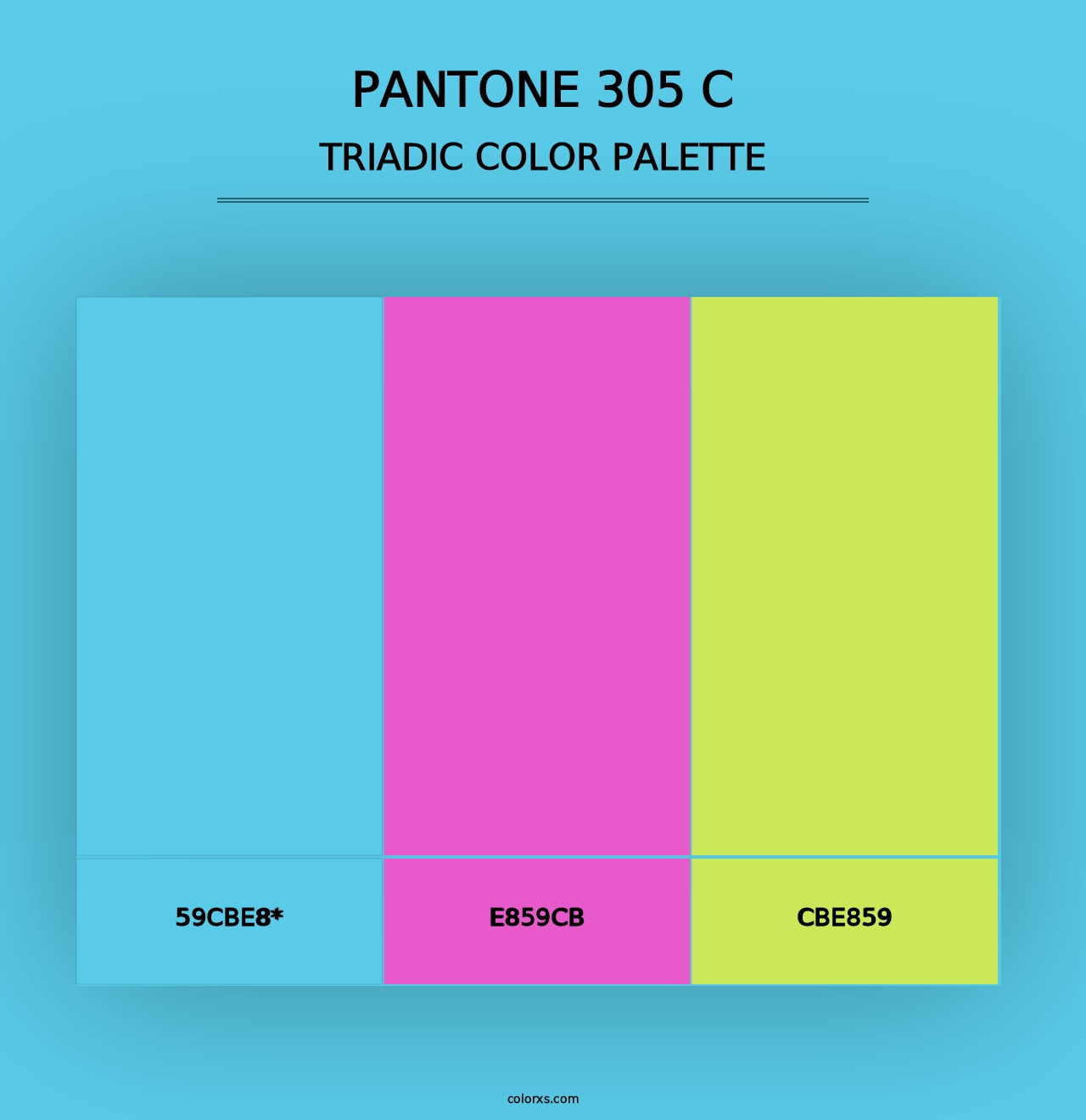 PANTONE 305 C - Triadic Color Palette