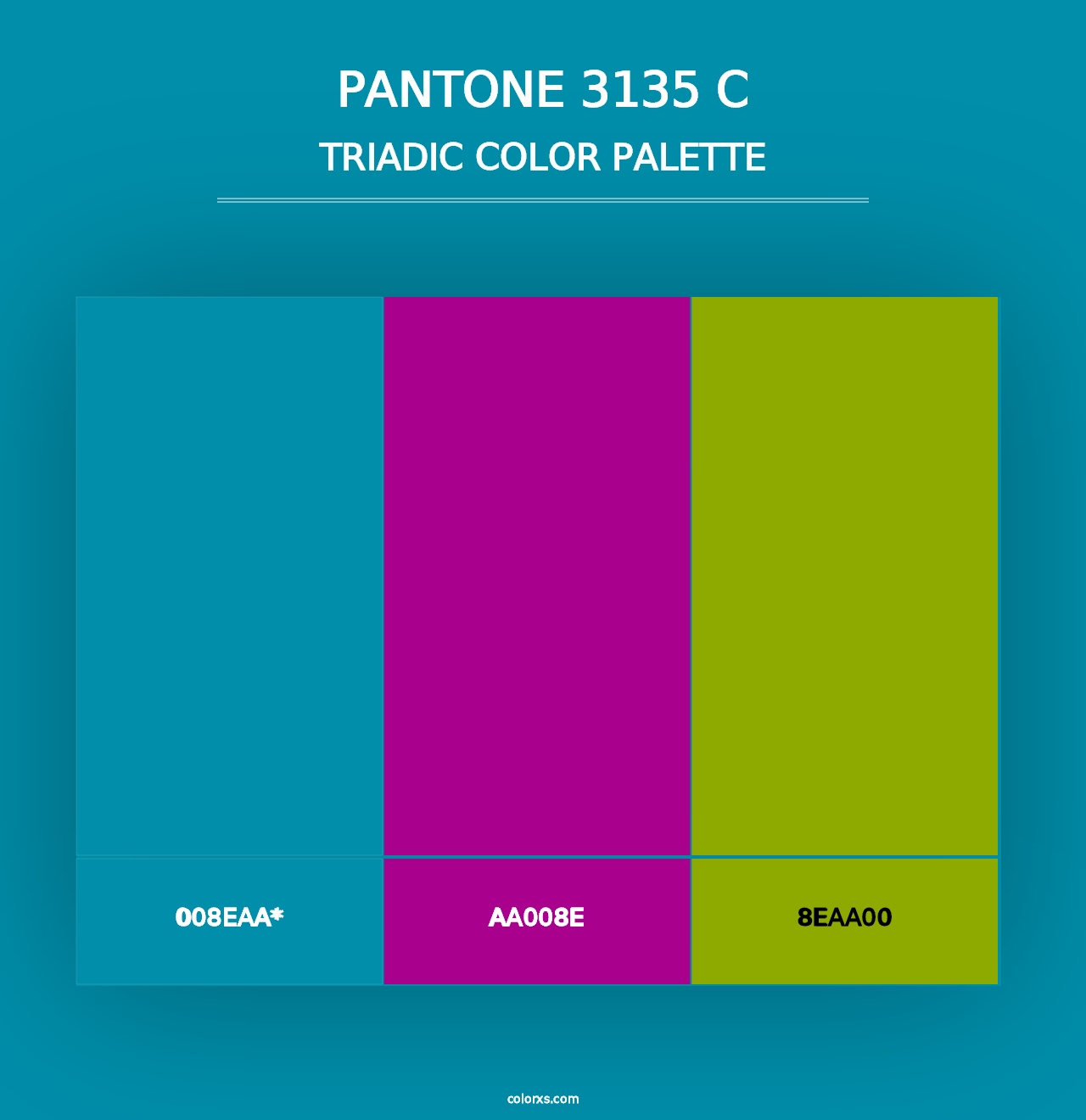 PANTONE 3135 C - Triadic Color Palette