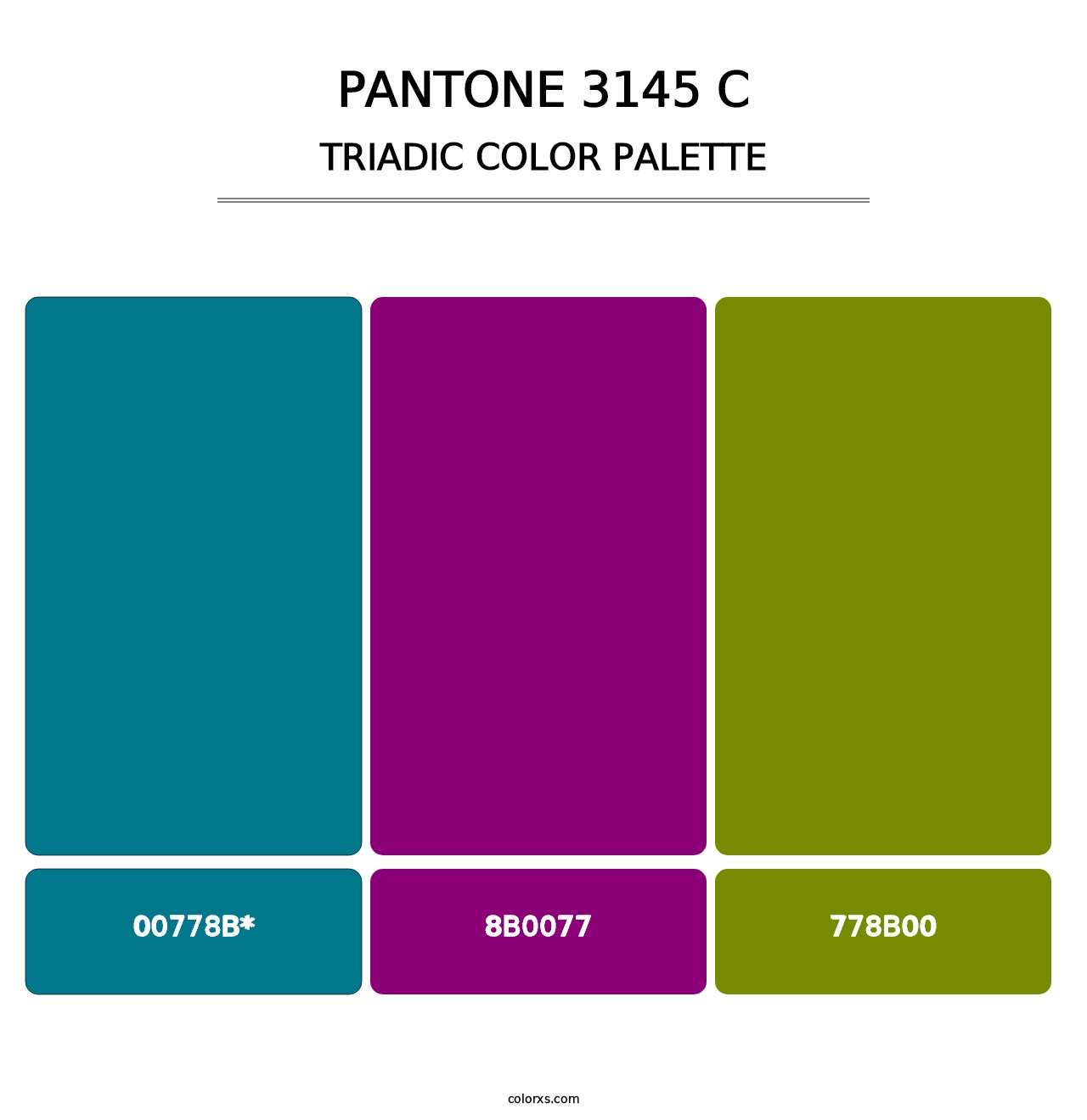 PANTONE 3145 C - Triadic Color Palette