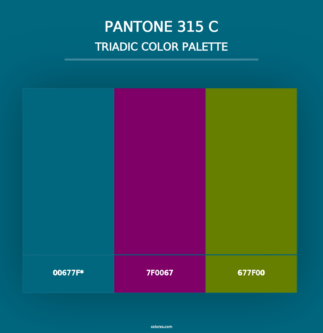 PANTONE 315 C - Triadic Color Palette