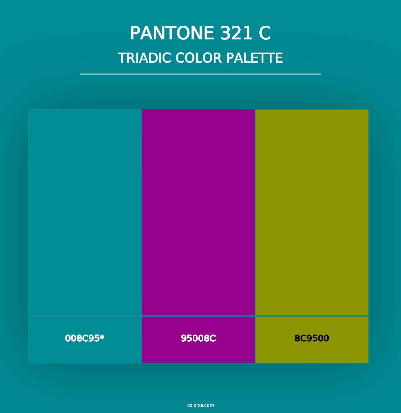 PANTONE 321 C - Triadic Color Palette