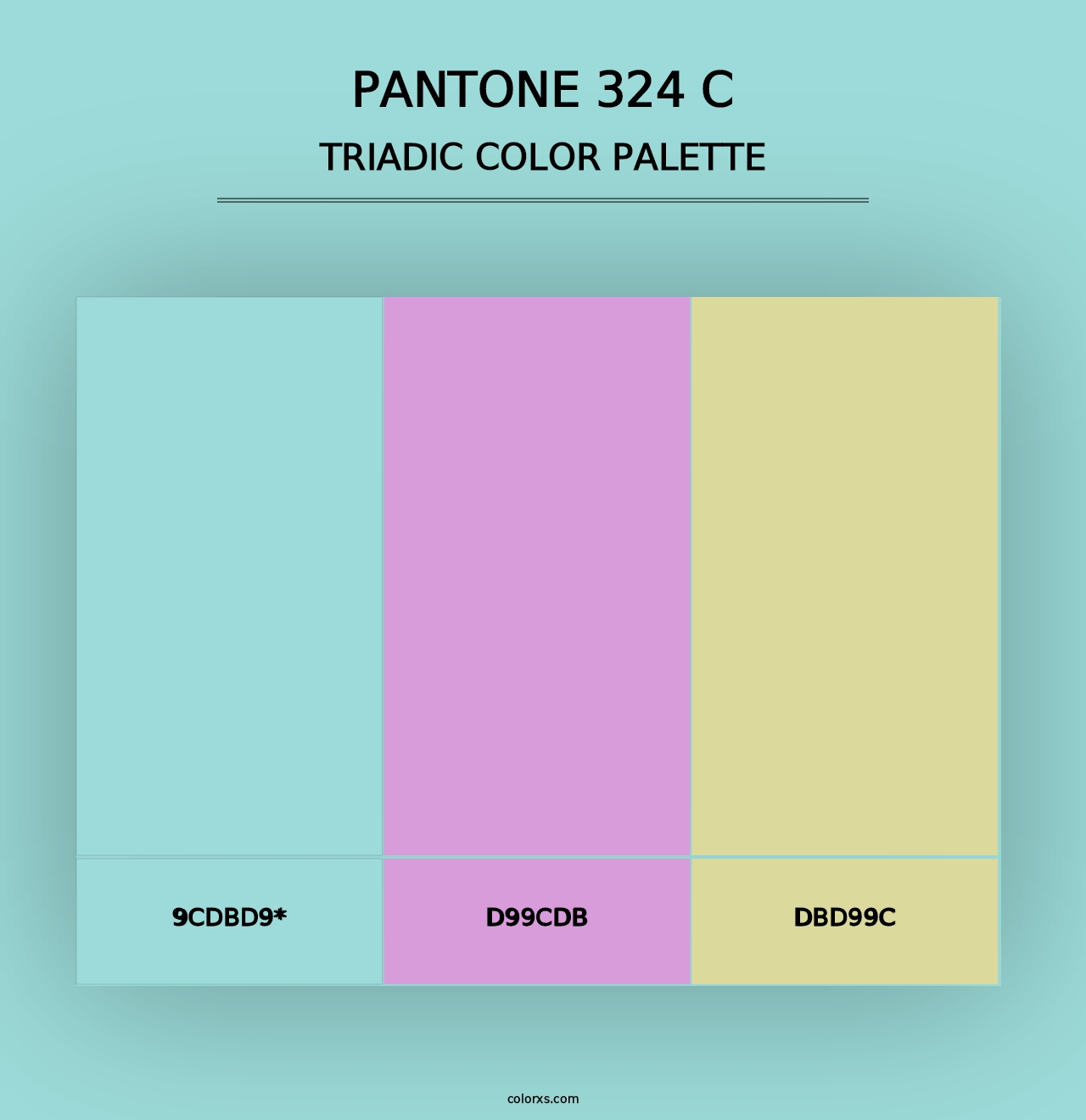 PANTONE 324 C - Triadic Color Palette