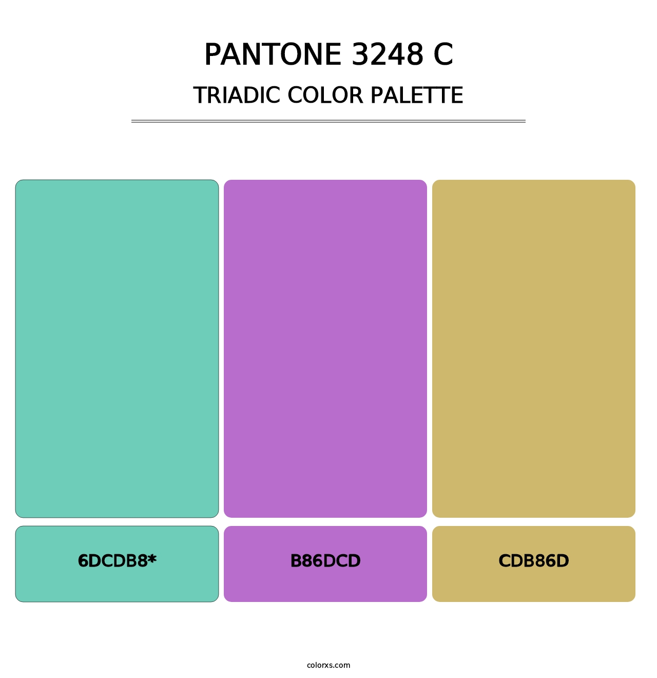 PANTONE 3248 C - Triadic Color Palette