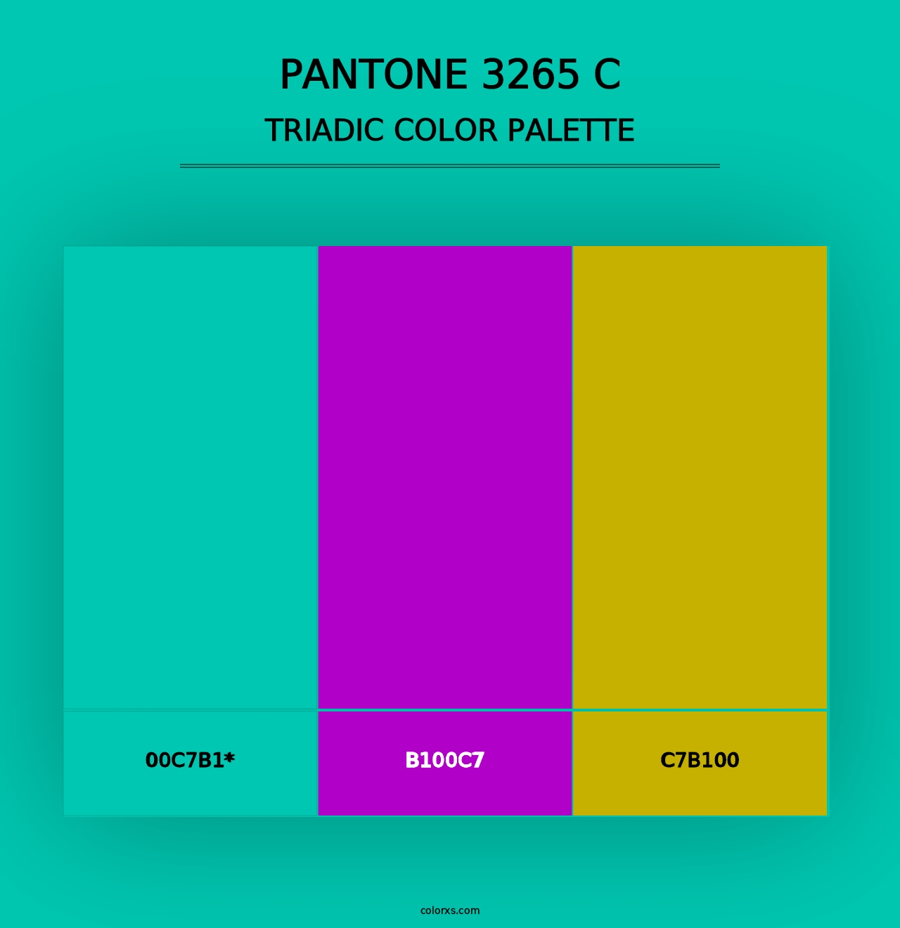 PANTONE 3265 C - Triadic Color Palette