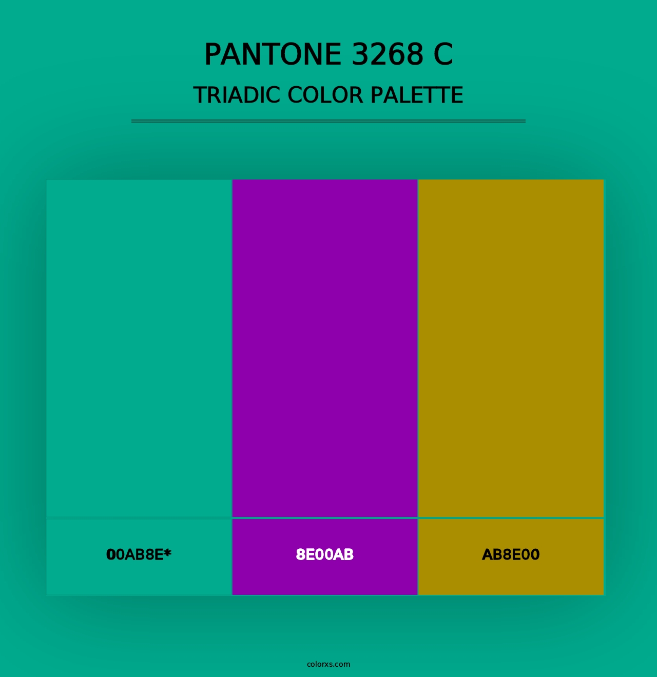 PANTONE 3268 C - Triadic Color Palette