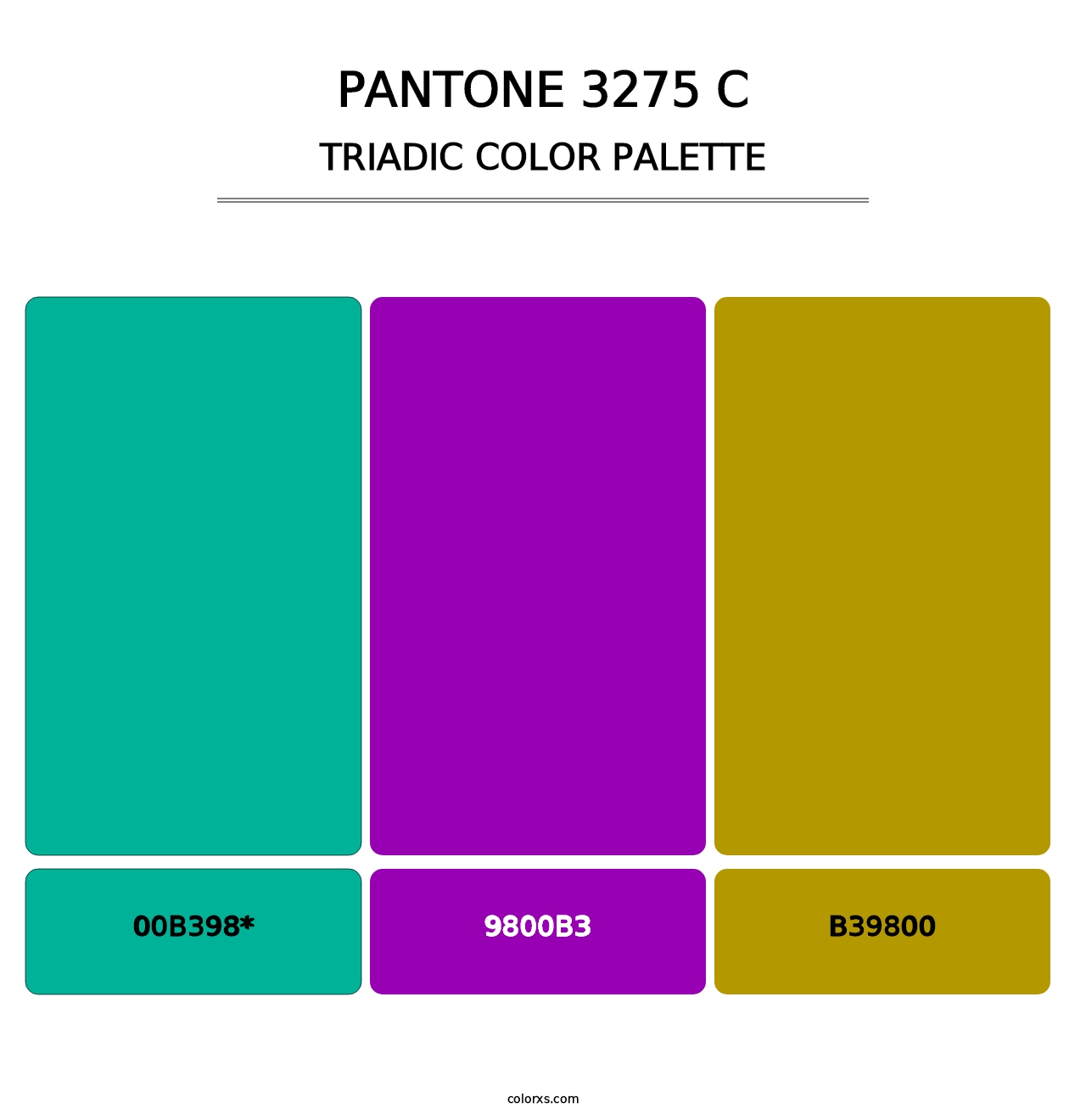 PANTONE 3275 C - Triadic Color Palette