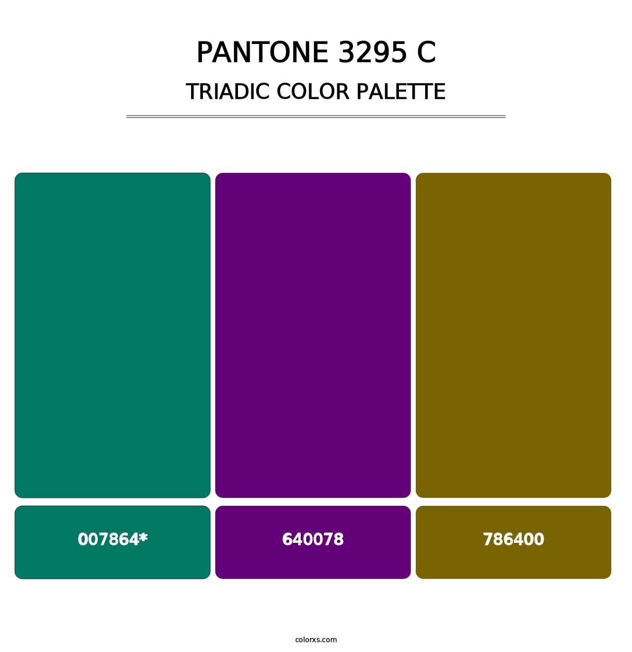 PANTONE 3295 C - Triadic Color Palette