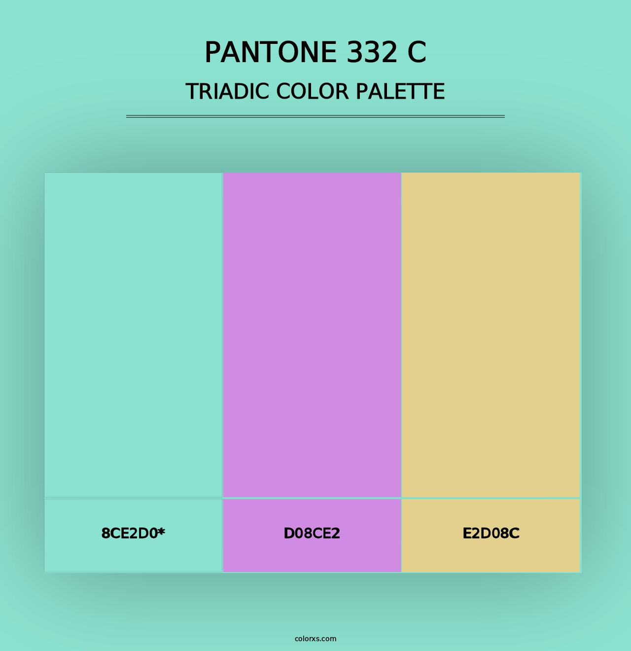 PANTONE 332 C - Triadic Color Palette