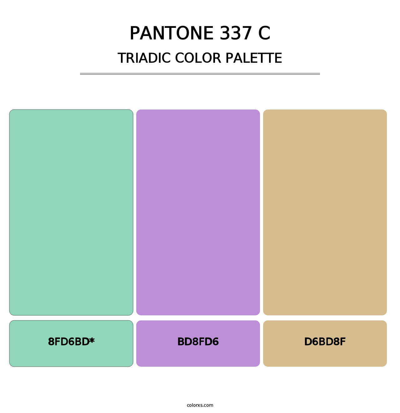 PANTONE 337 C - Triadic Color Palette