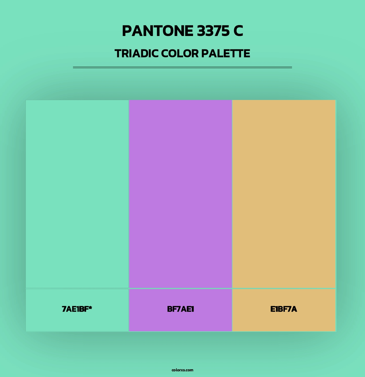 PANTONE 3375 C - Triadic Color Palette