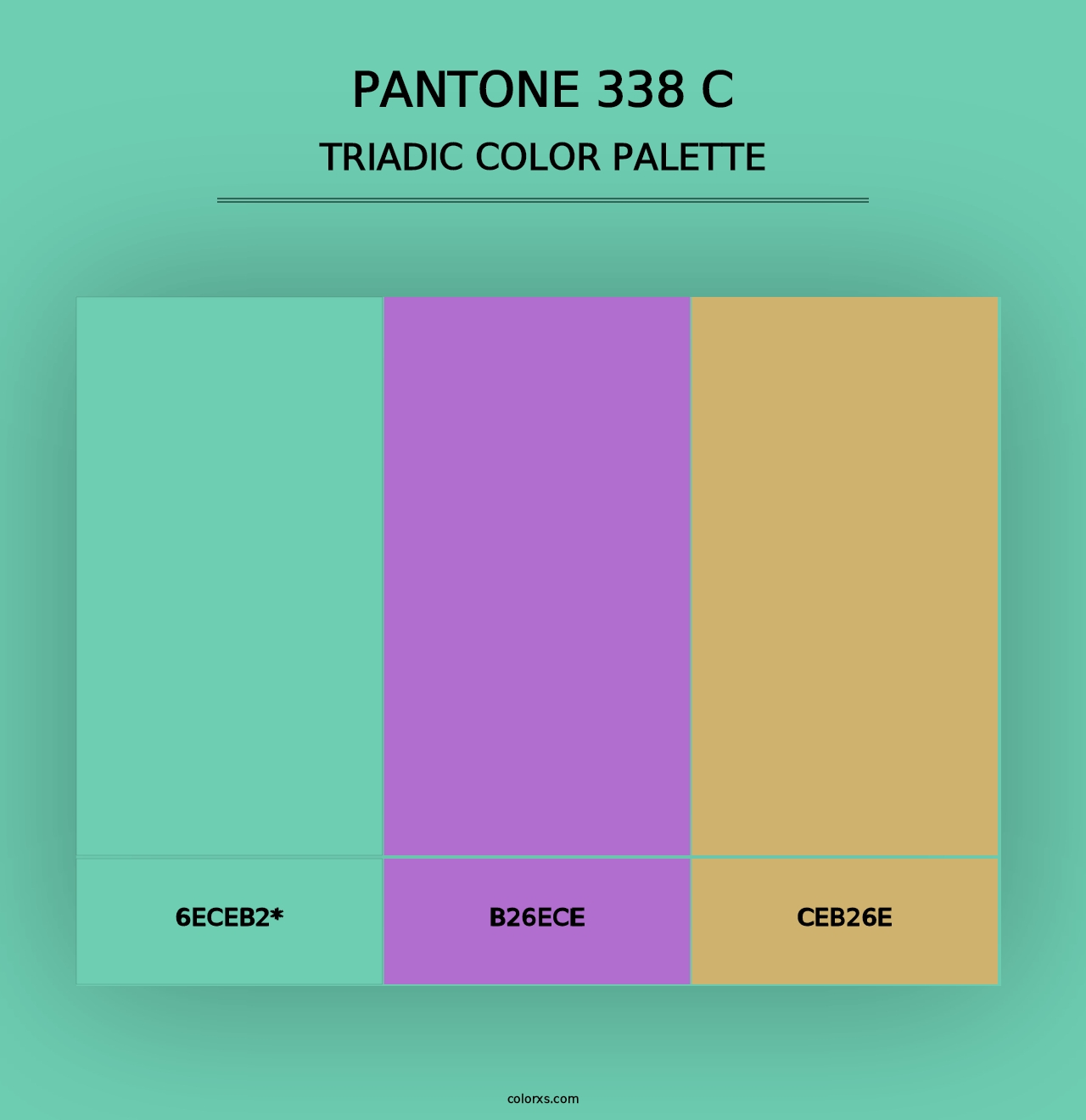 PANTONE 338 C - Triadic Color Palette