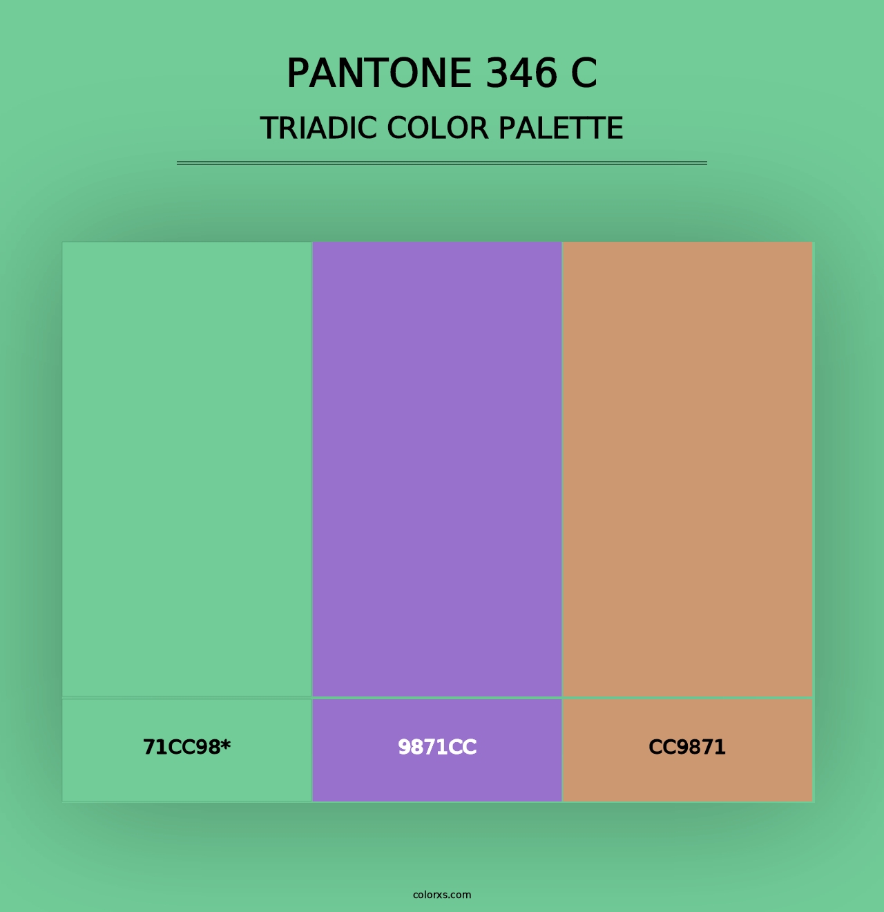 PANTONE 346 C - Triadic Color Palette