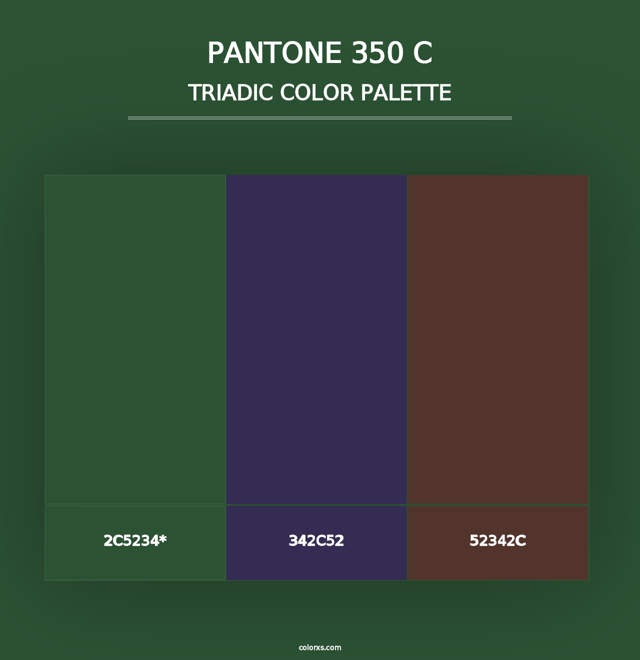 PANTONE 350 C - Triadic Color Palette