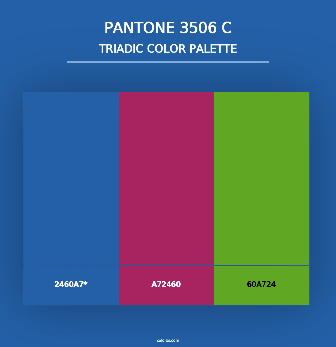 PANTONE 3506 C - Triadic Color Palette