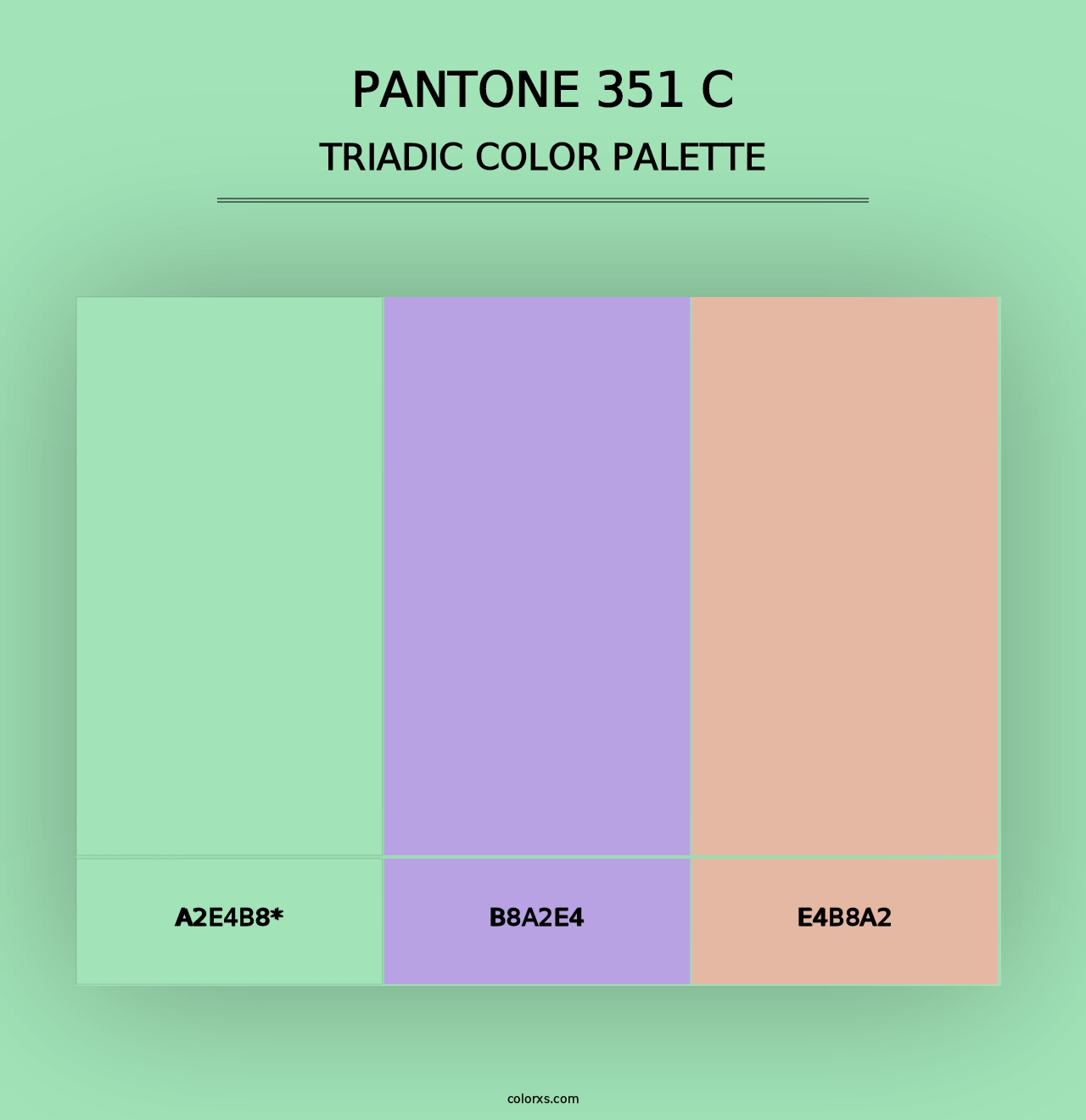 PANTONE 351 C - Triadic Color Palette