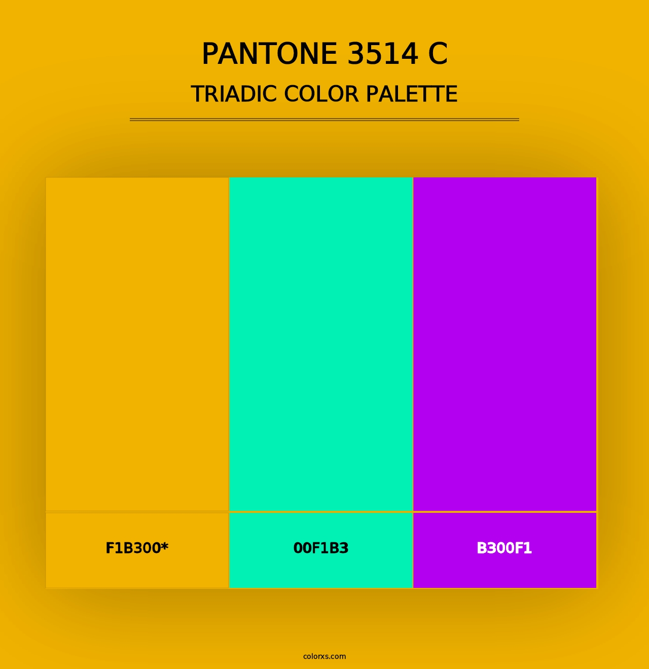 PANTONE 3514 C - Triadic Color Palette