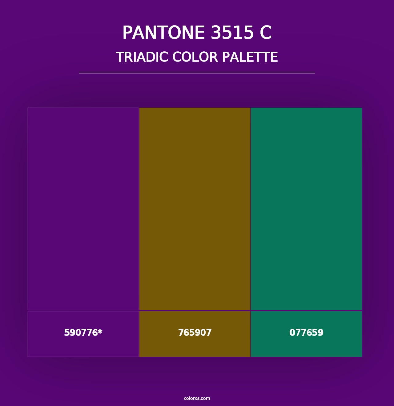 PANTONE 3515 C - Triadic Color Palette