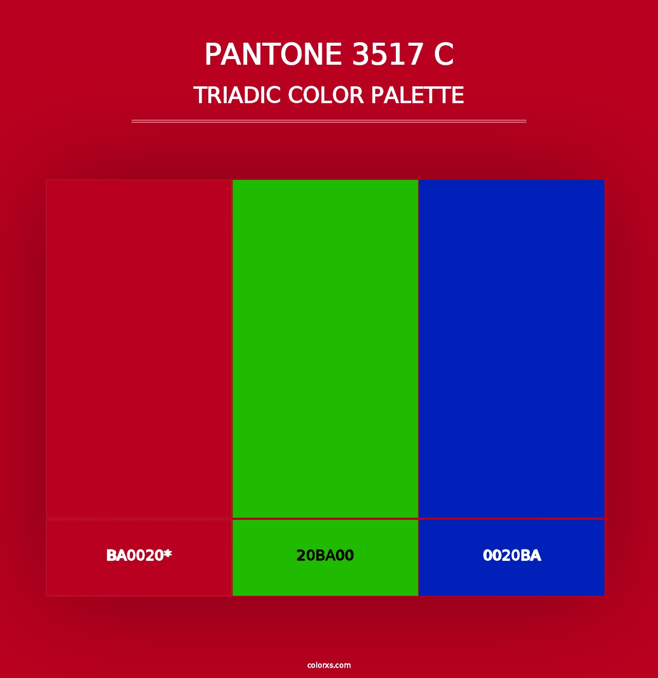 PANTONE 3517 C - Triadic Color Palette