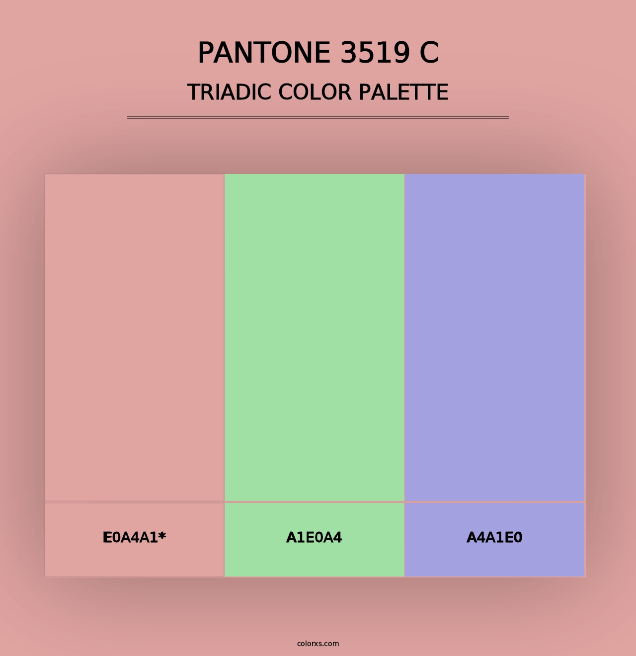 PANTONE 3519 C - Triadic Color Palette