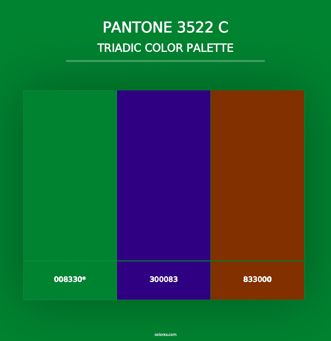 PANTONE 3522 C - Triadic Color Palette