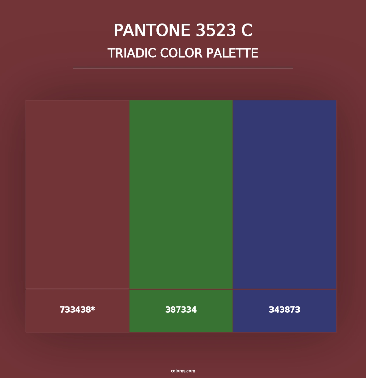 PANTONE 3523 C - Triadic Color Palette