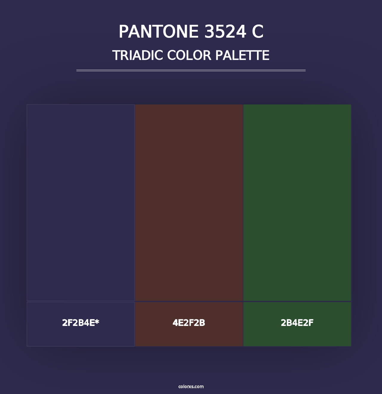 PANTONE 3524 C - Triadic Color Palette