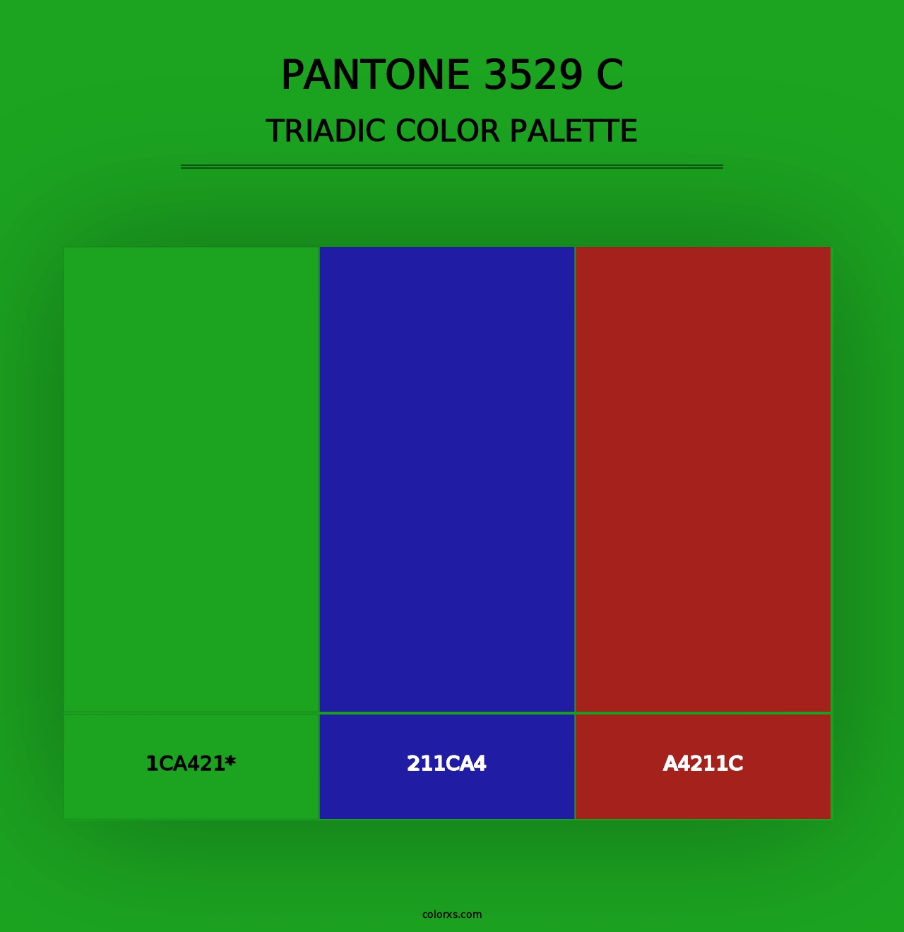 PANTONE 3529 C - Triadic Color Palette