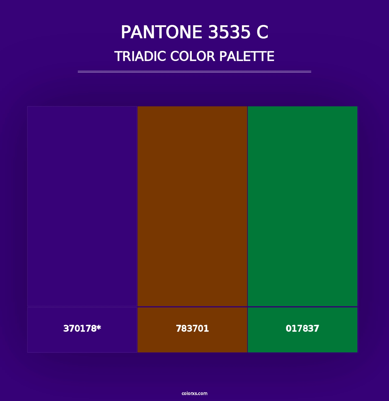 PANTONE 3535 C - Triadic Color Palette