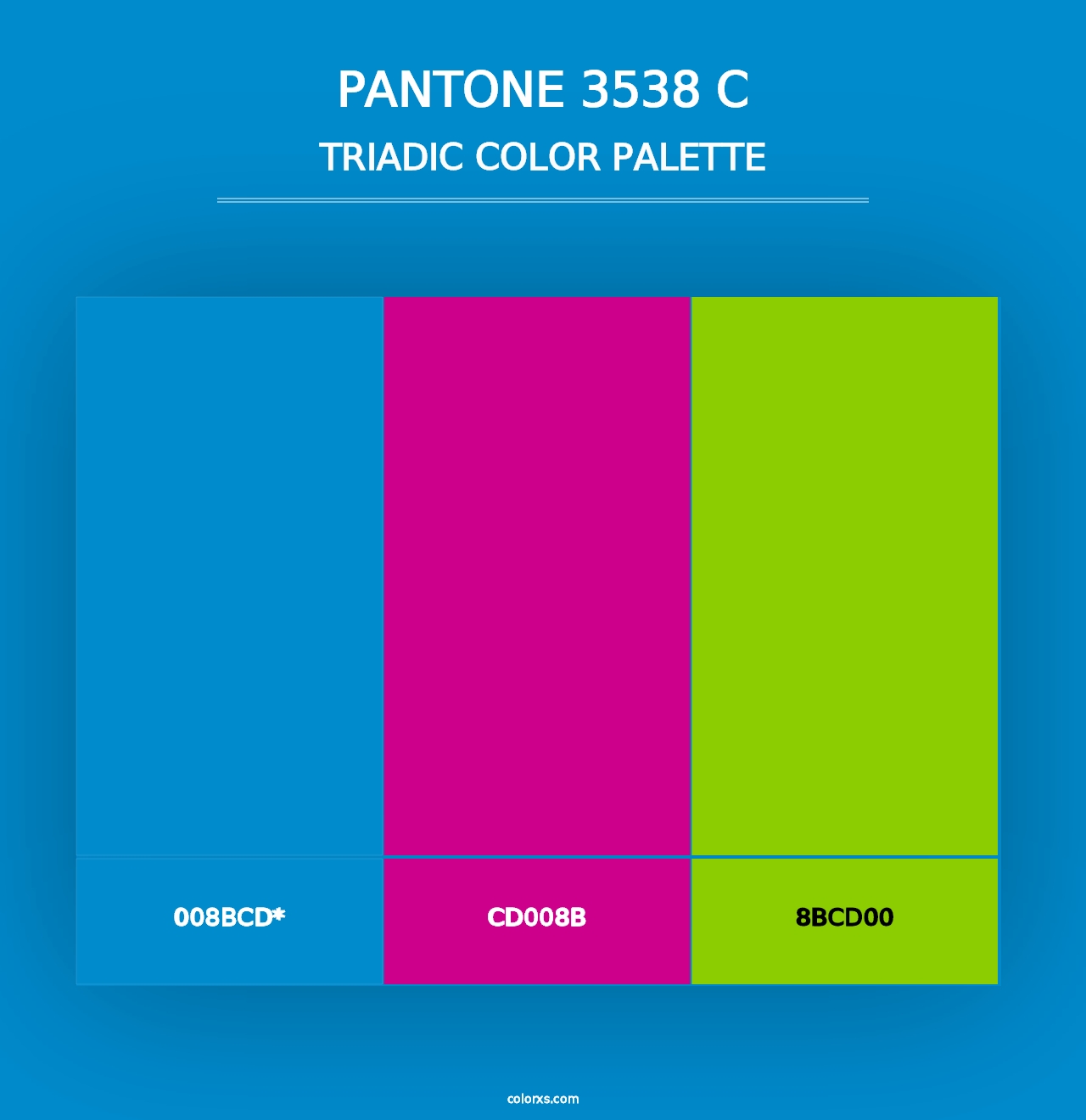 PANTONE 3538 C - Triadic Color Palette