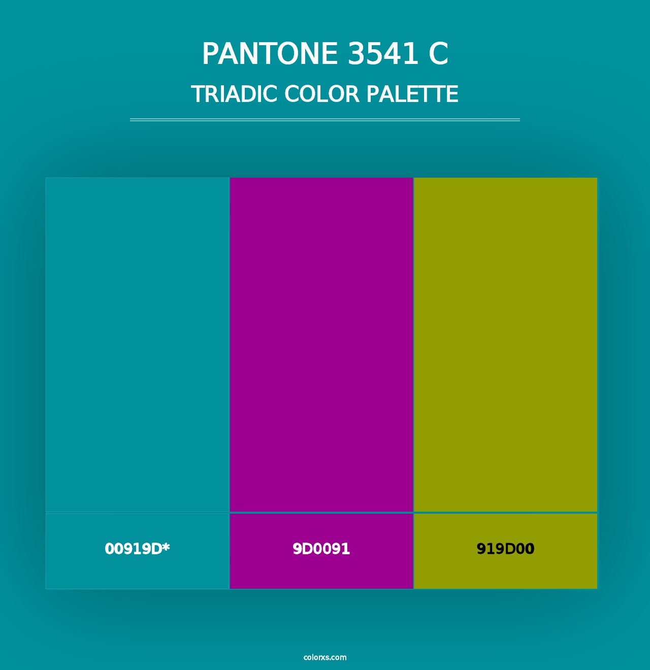 PANTONE 3541 C - Triadic Color Palette