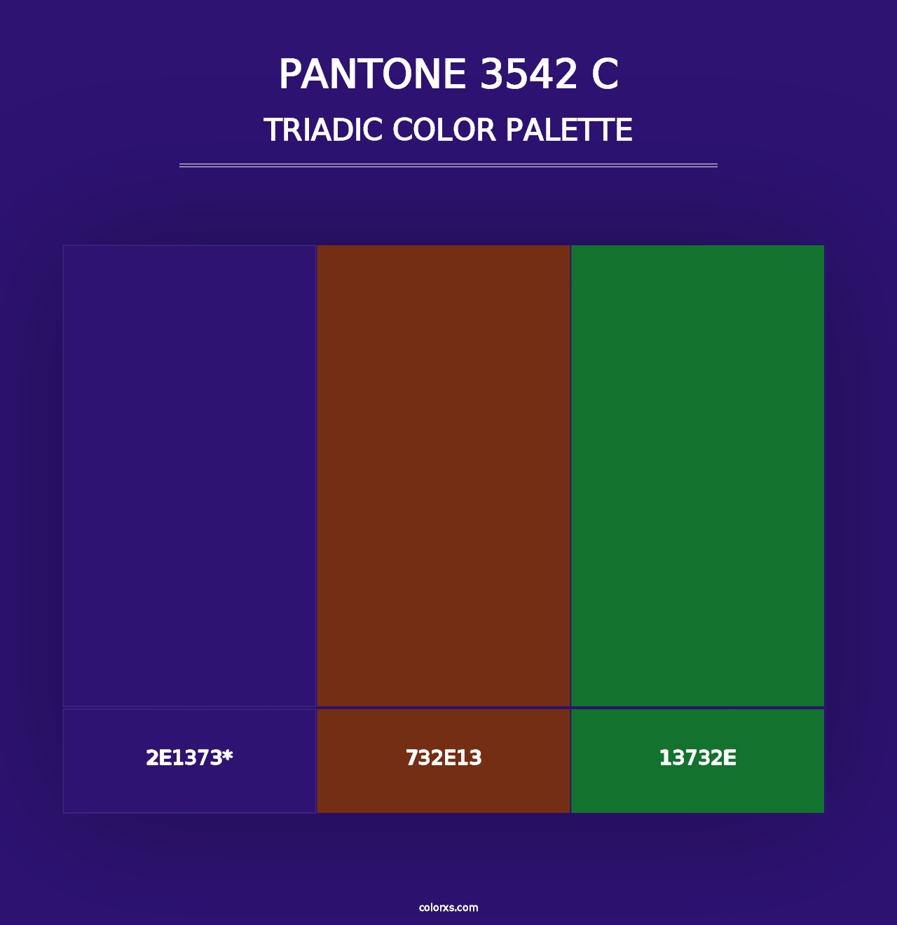 PANTONE 3542 C - Triadic Color Palette