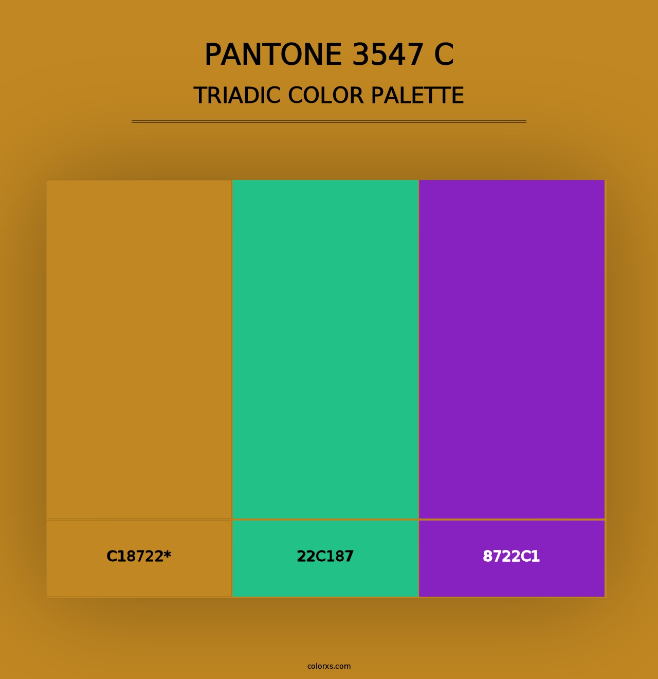 PANTONE 3547 C - Triadic Color Palette