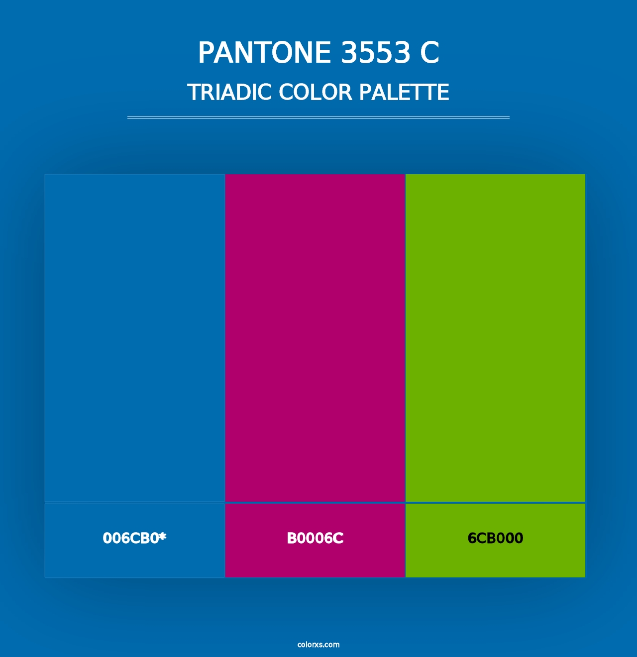 PANTONE 3553 C - Triadic Color Palette