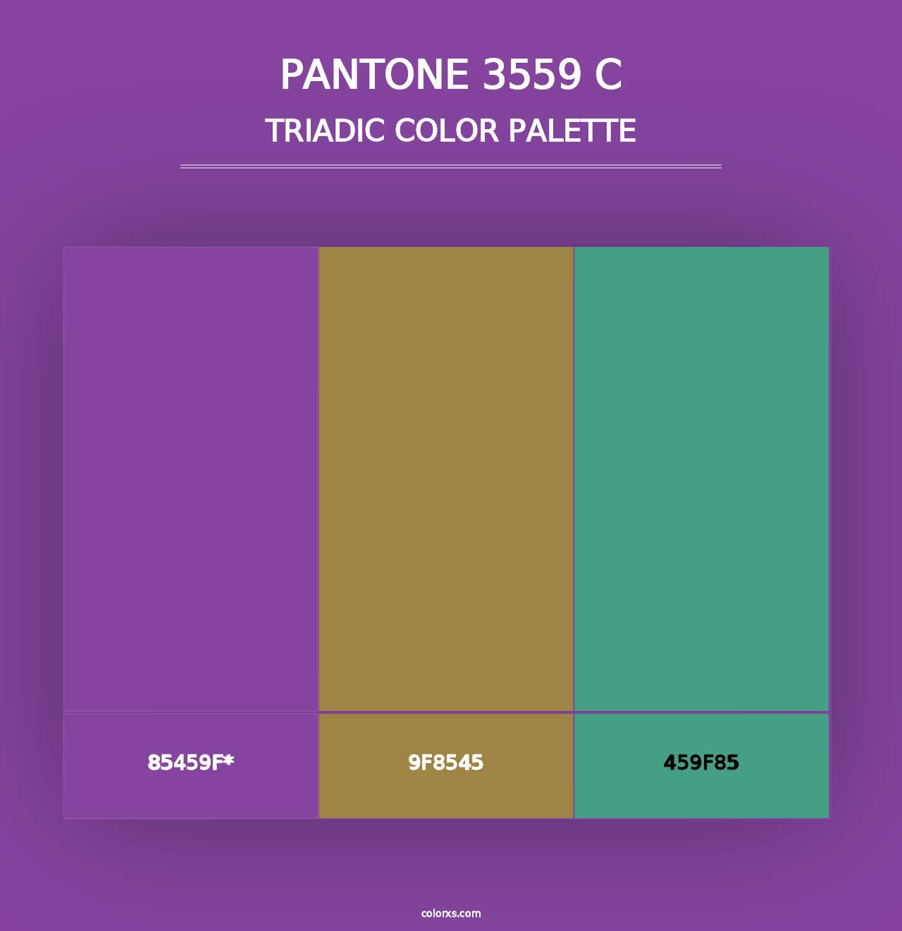 PANTONE 3559 C - Triadic Color Palette