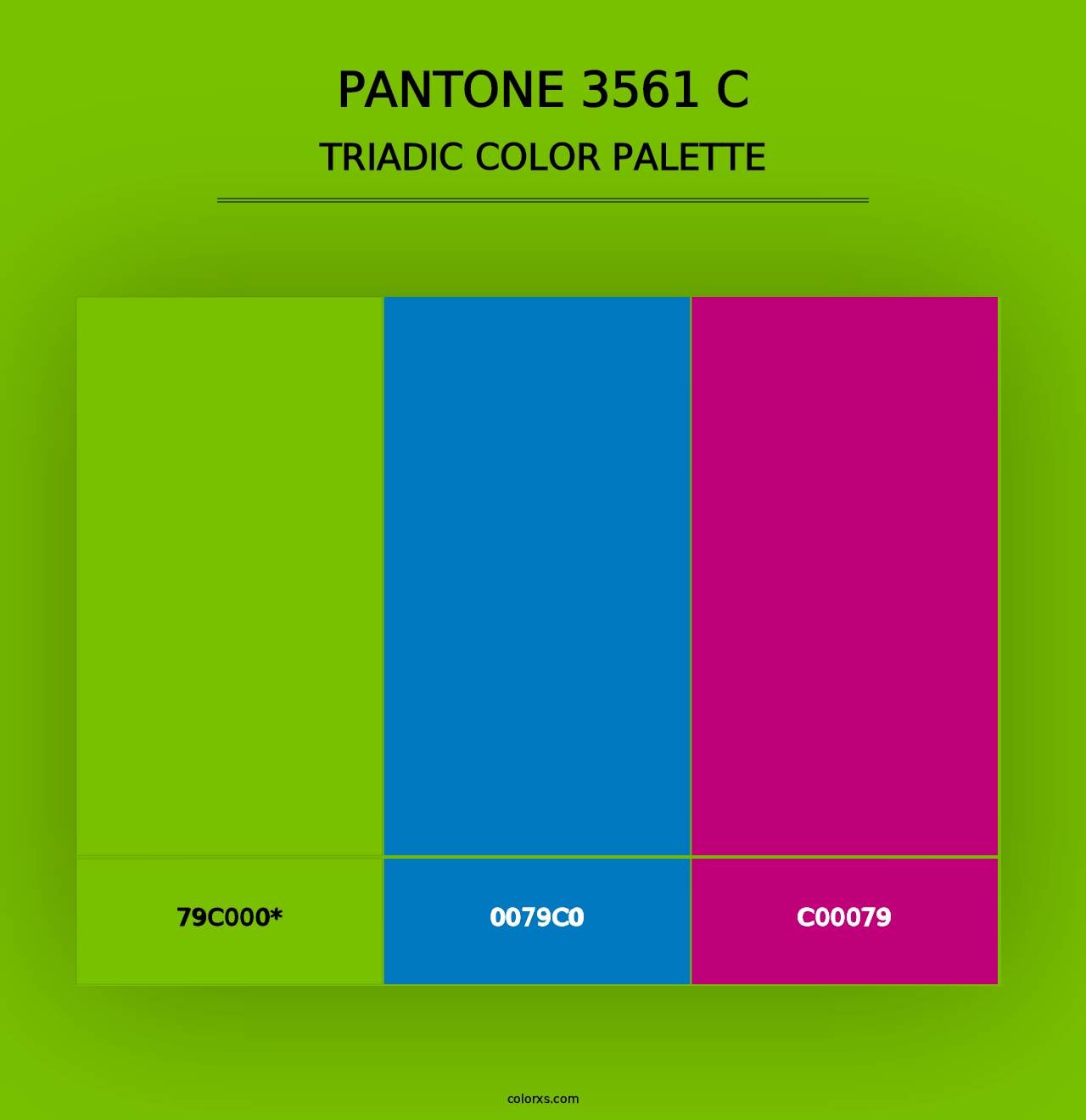 PANTONE 3561 C - Triadic Color Palette