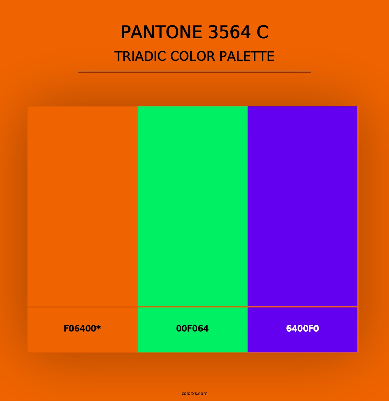 PANTONE 3564 C - Triadic Color Palette