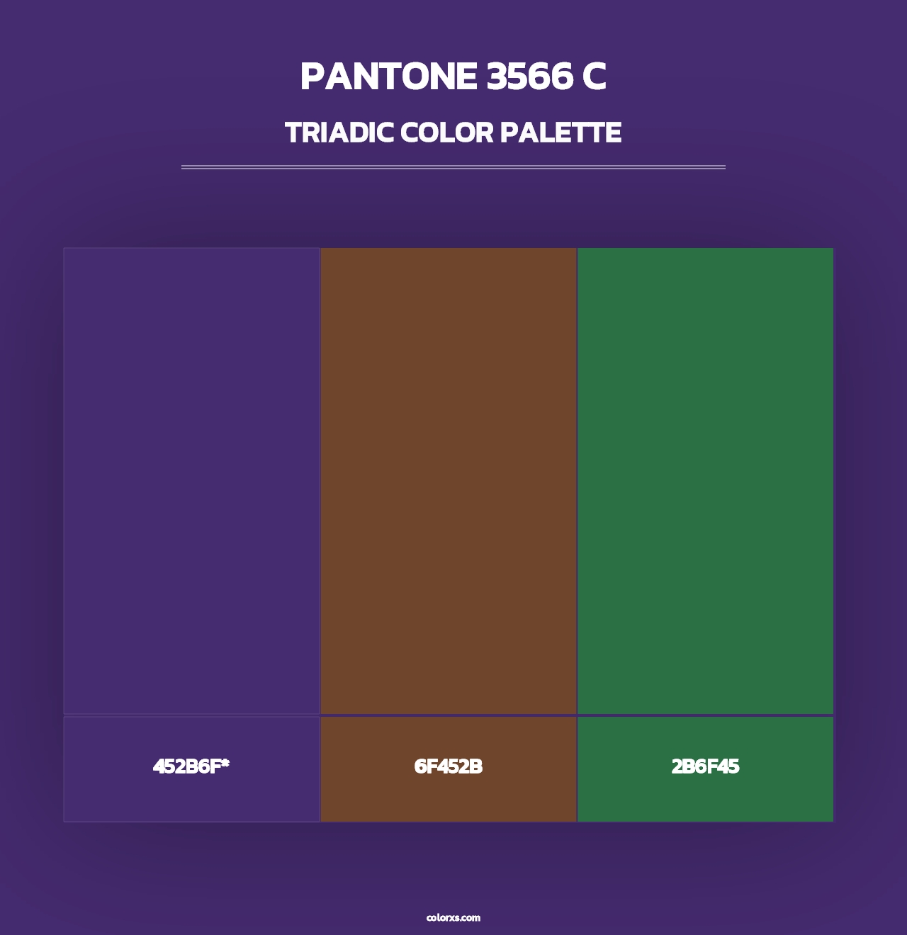 PANTONE 3566 C - Triadic Color Palette