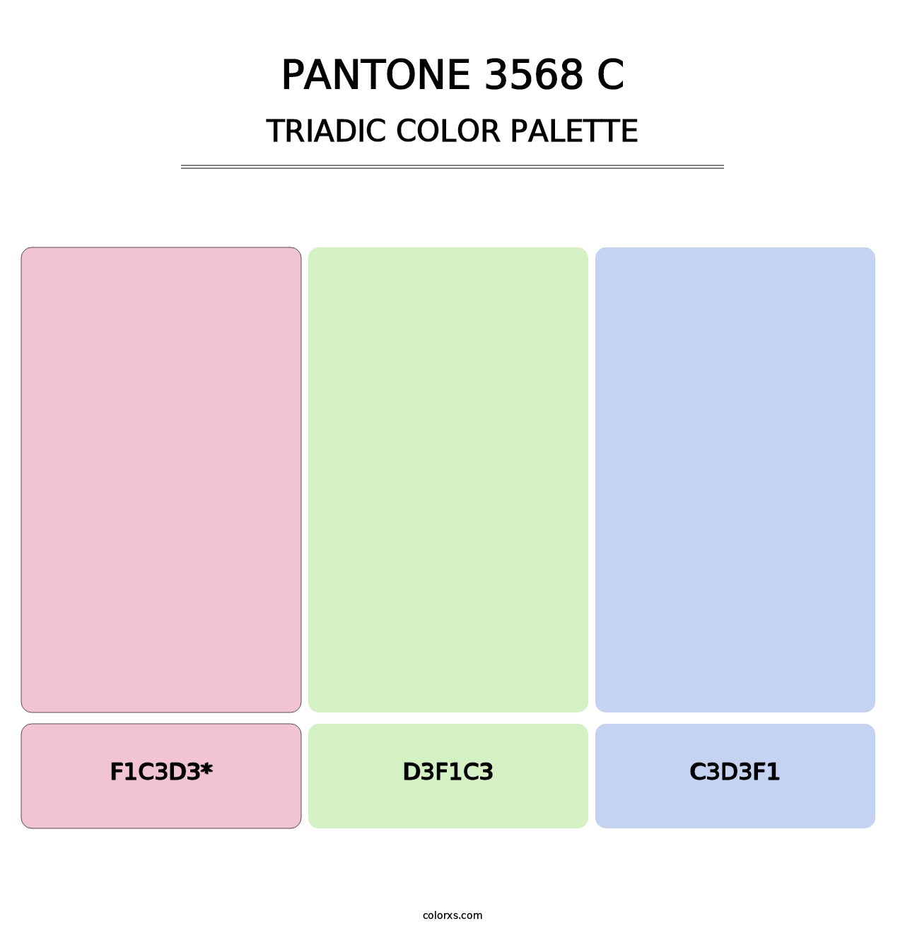 PANTONE 3568 C - Triadic Color Palette