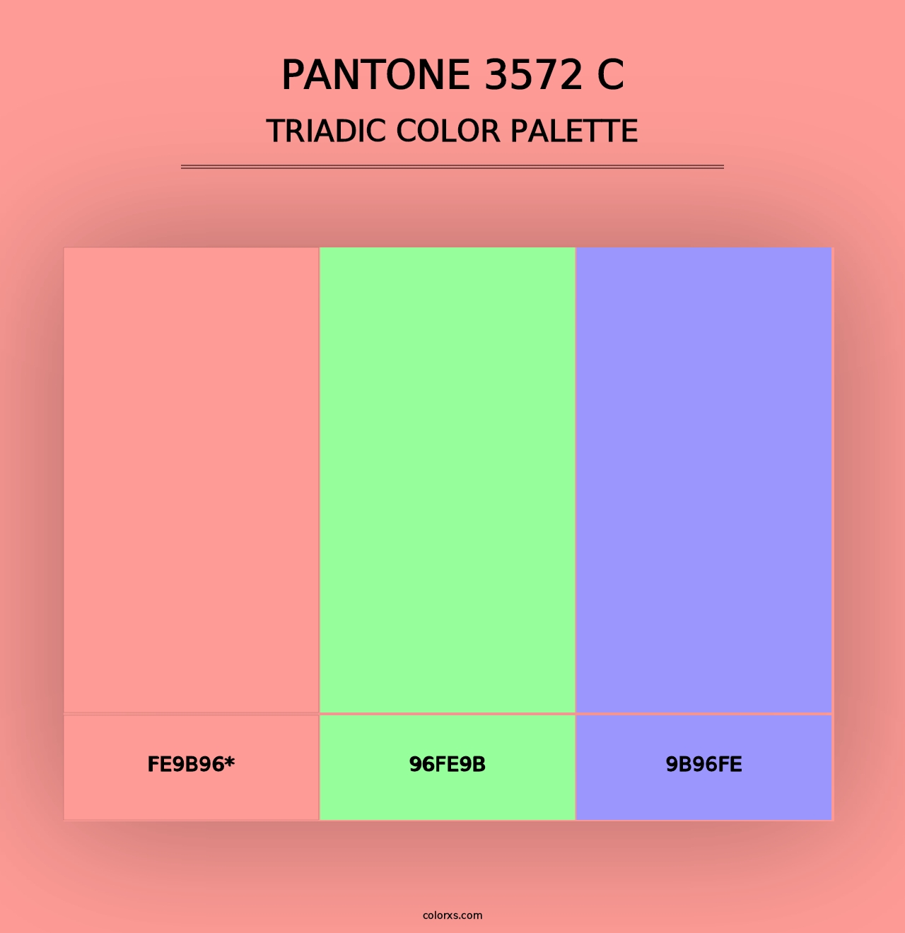 PANTONE 3572 C - Triadic Color Palette