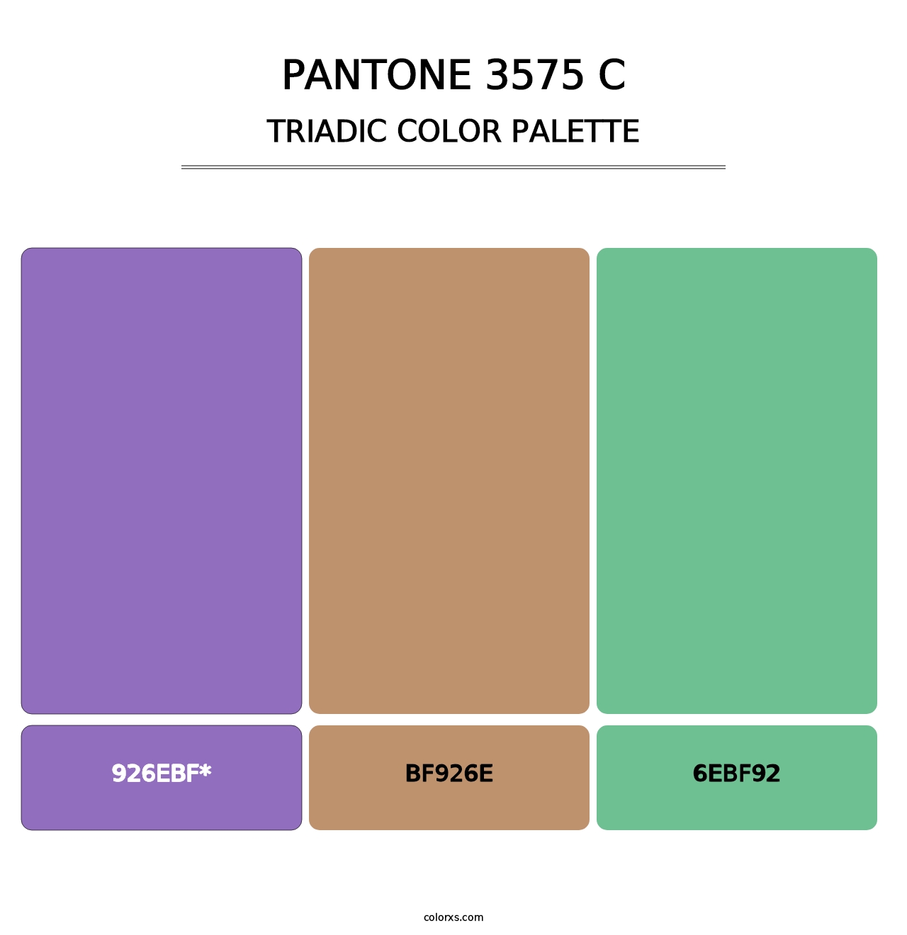 PANTONE 3575 C - Triadic Color Palette