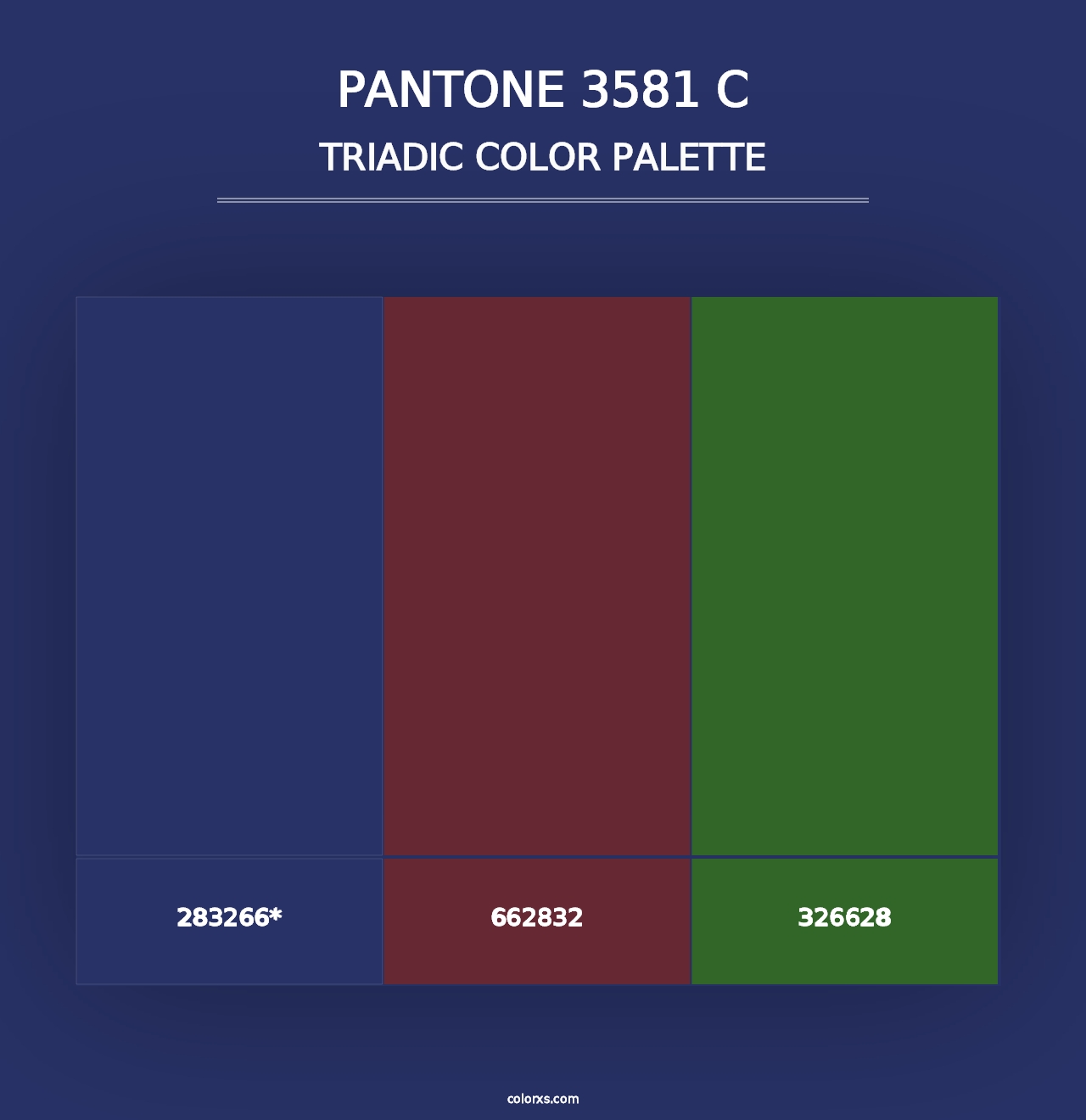 PANTONE 3581 C - Triadic Color Palette